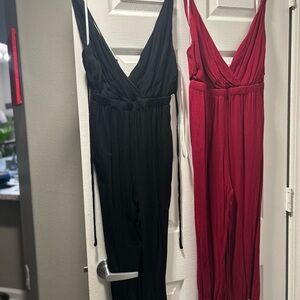 Lulu's Black and Red Jumpsuits